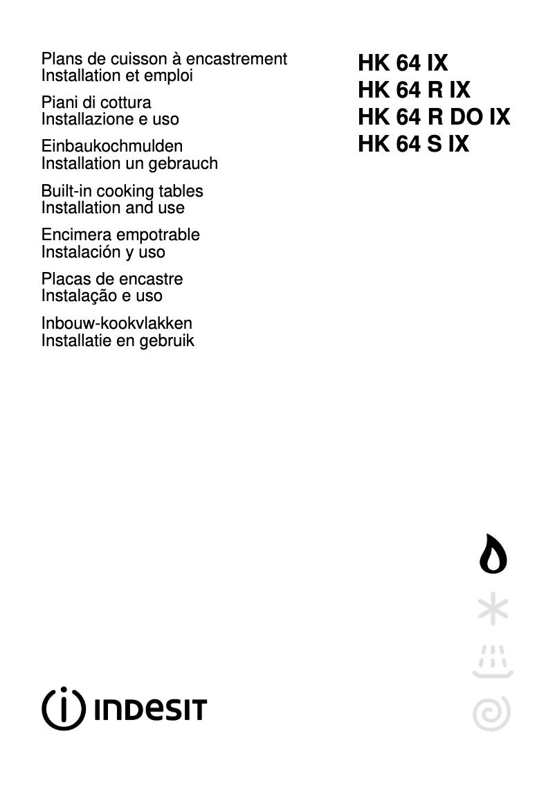 Página 1 del manual Manual de usuario Indesit HK 64 R DO (IX)