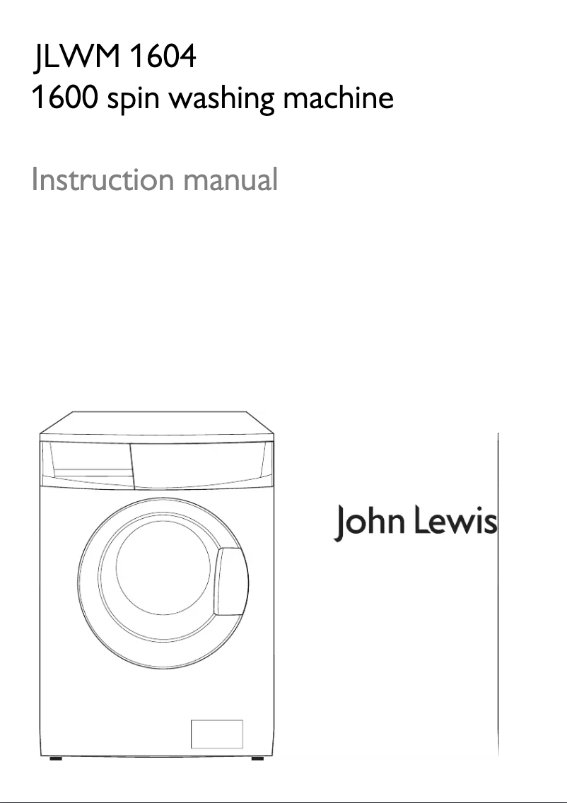 Page 1 of the manual User Manual John Lewis JLWM 1604
