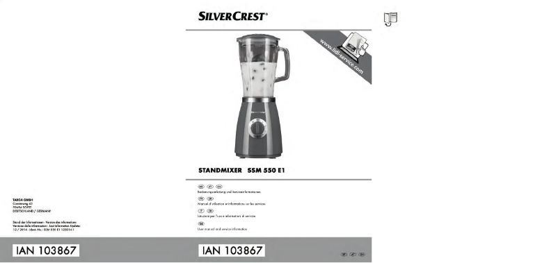 Page 1 of the manual User Manual SilverCrest SSM 550 D1