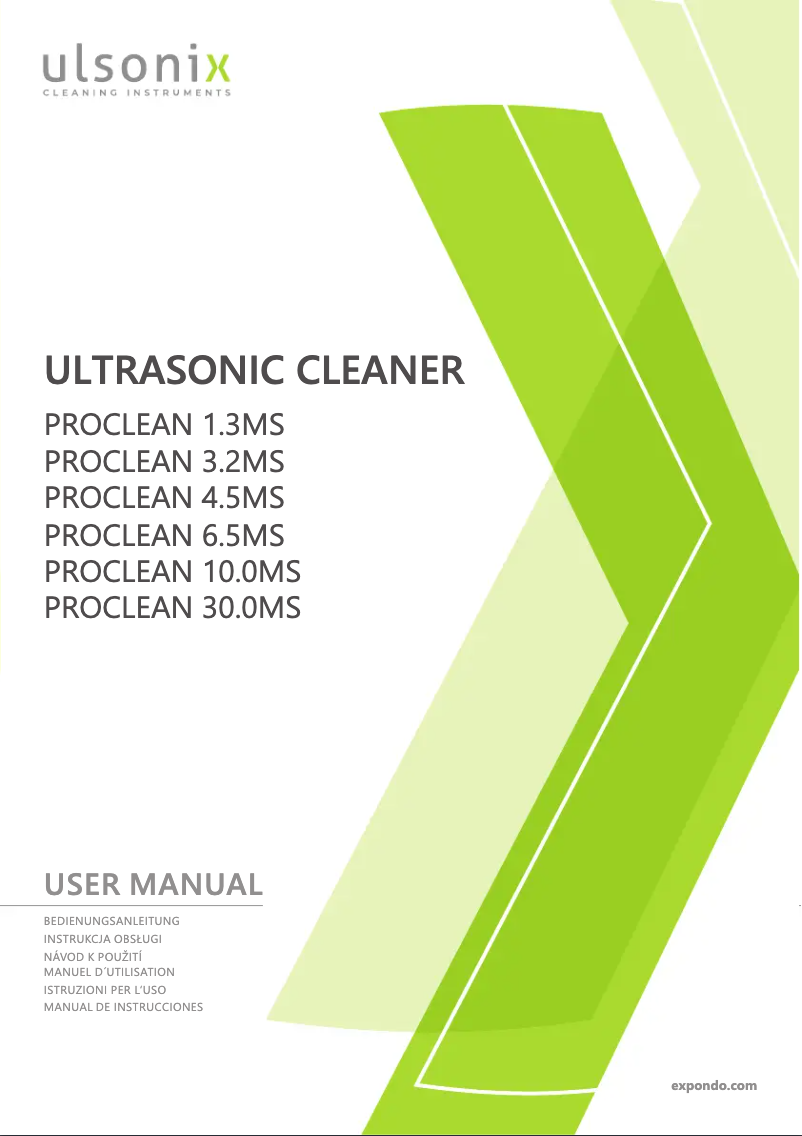 Página 1 del manual Manual de usuario Ulsonix PROCLEAN 30.0MS