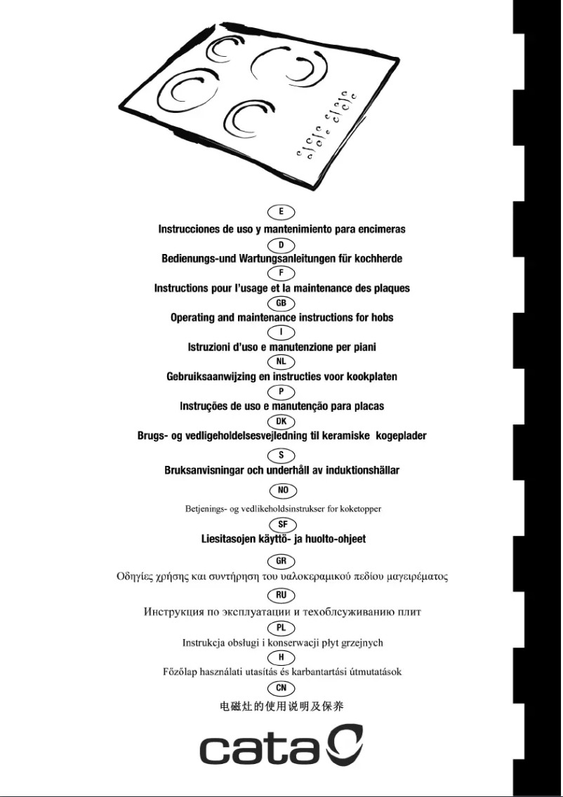 Page 1 de la notice Manuel utilisateur CATA TD 3002