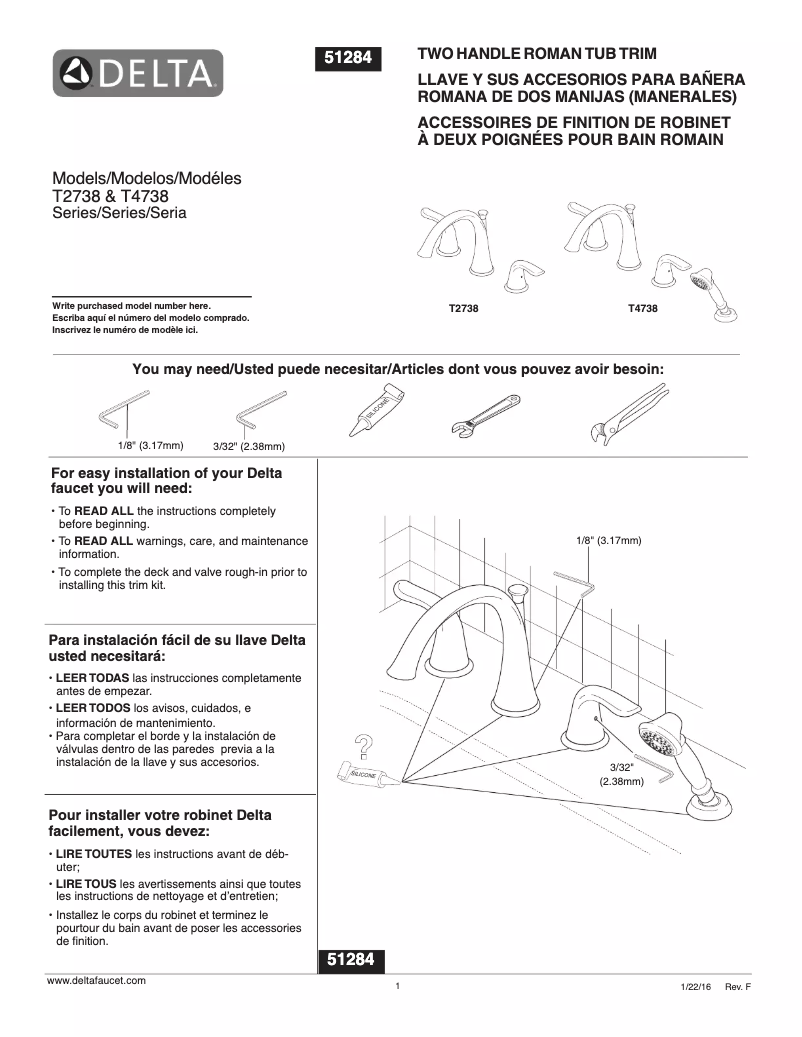 Página 1 del manual Manual de usuario Delta T2738