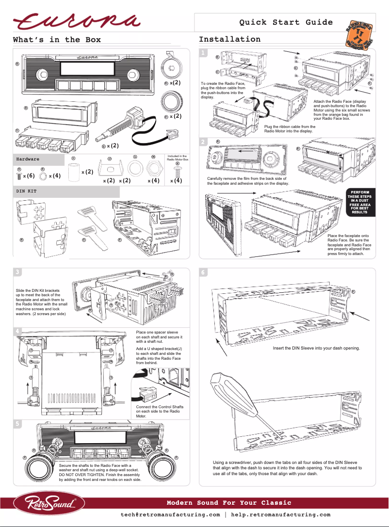 Page 1 of the manual User Manual RetroSound Europa M2
