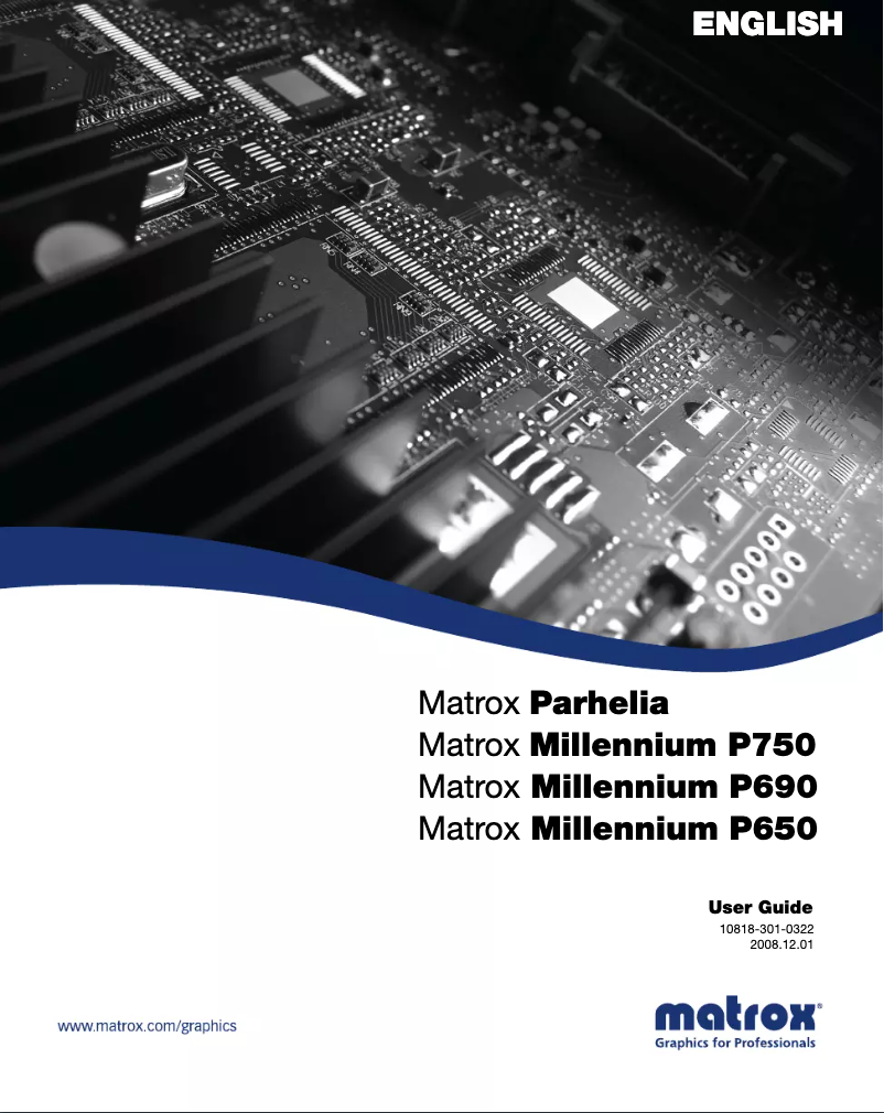 Página 1 del manual Manual de usuario Matrox Millennium P750