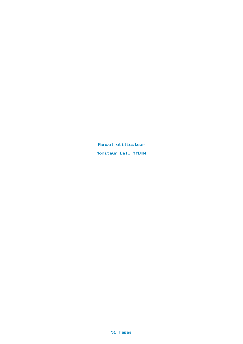 Page 1 de la notice Manuel utilisateur Dell YYDHW