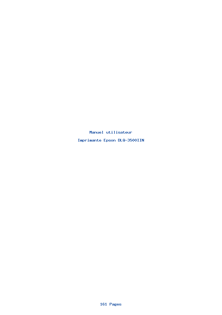 Image de la première page du manuel de l'appareil DLQ-3500IIN