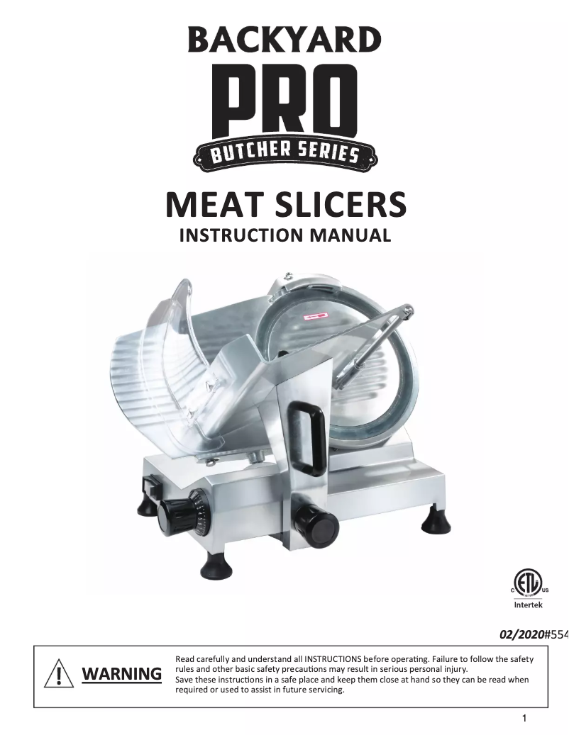 Page 1 de la notice Manuel utilisateur Backyard Pro SL110E