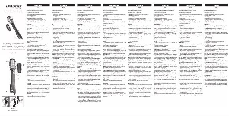 Page 1 de la notice Manuel utilisateur BaByliss Creative AS510E