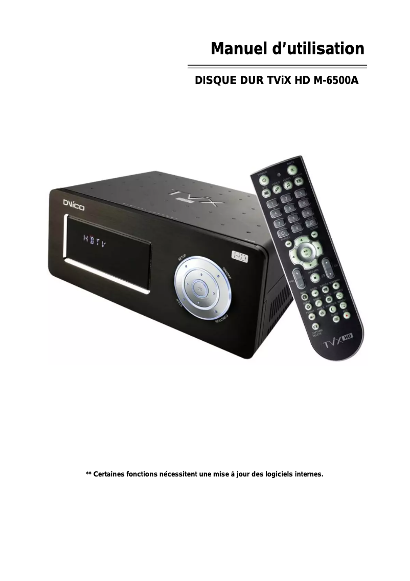 Página 1 del manual Manual de usuario TViX HD M-6500A