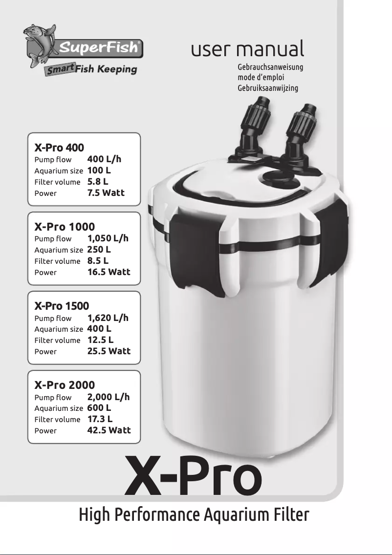 Page 1 de la notice Manuel utilisateur SuperFish X-Pro 400
