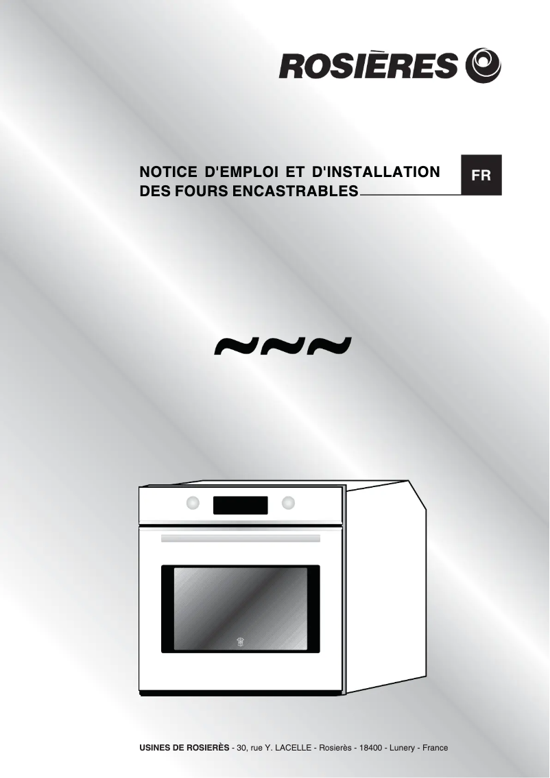 Page 1 de la notice Manuel utilisateur Rosieres RF 609 RB