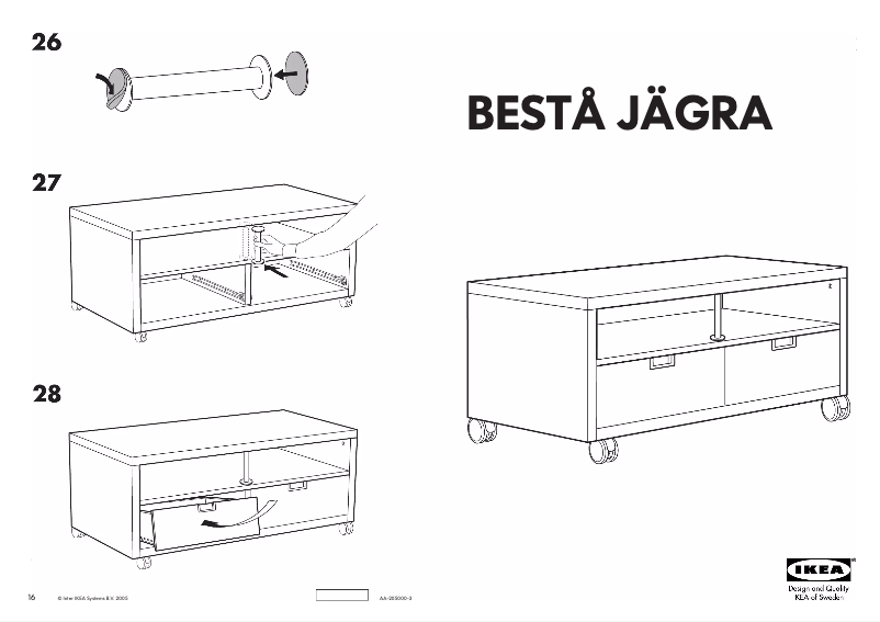 Page 1 de la notice Manuel utilisateur Ikea BESTÅ JÄGRA