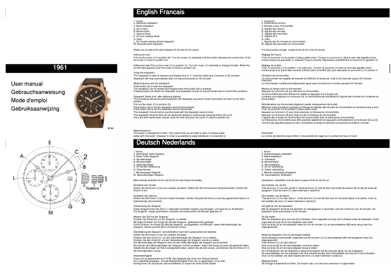 Page 1 of the manual User Manual Davis 1961
