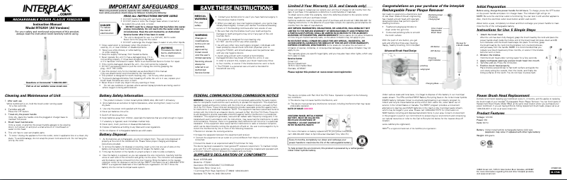 Page 1 de la notice Manuel utilisateur Conair Interplak RTGX01