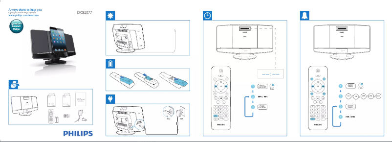 Page n°1 - Guide de démarrage rapide Philips DCB2077
