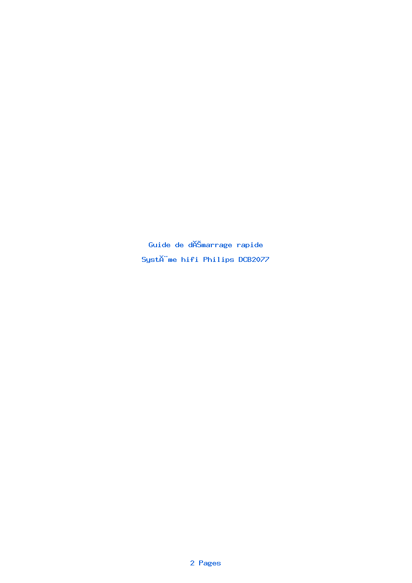 Image de la première page du manuel de l'appareil DCB2077