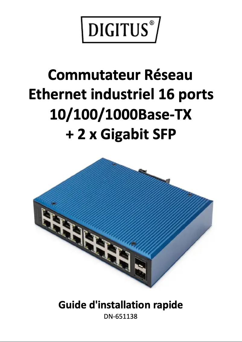 Page 1 of the manual User Manual Digitus DN-651138