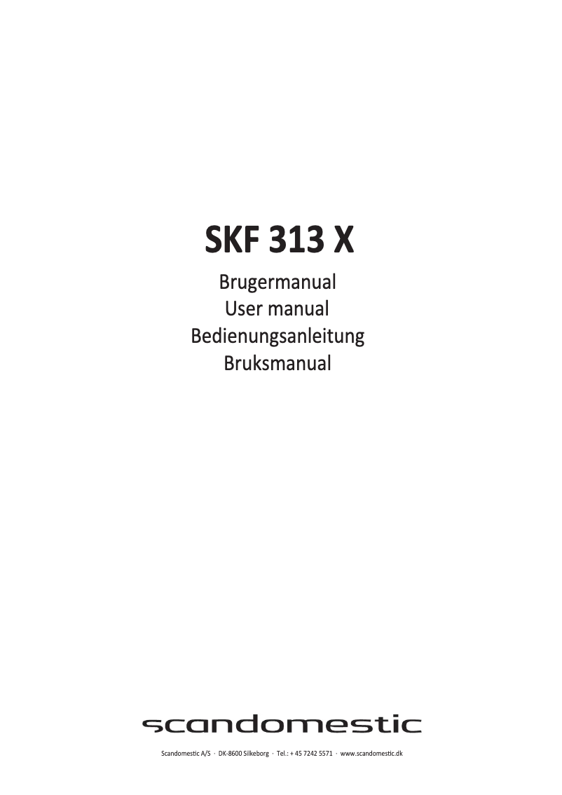 Page 1 of the manual User Manual Scandomestic SKF 313 X