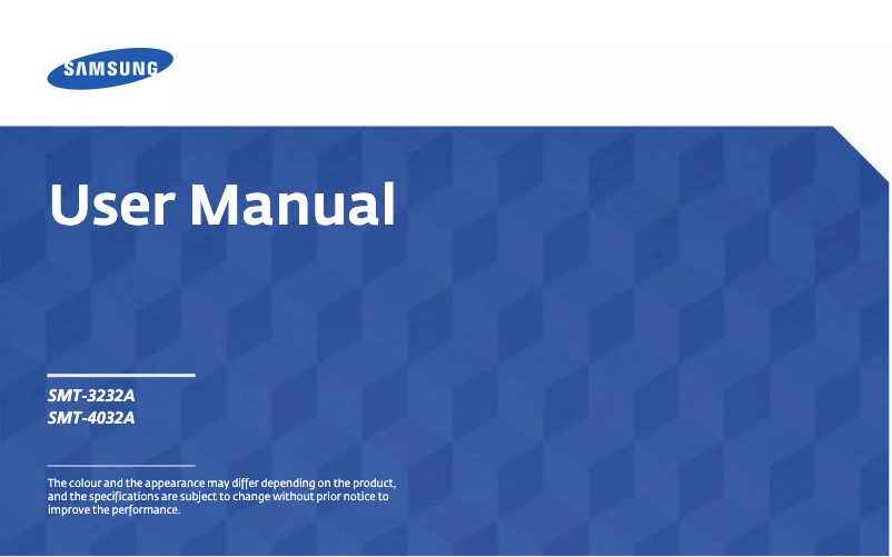 Page 1 de la notice Manuel utilisateur Hanwha SMT-4032A