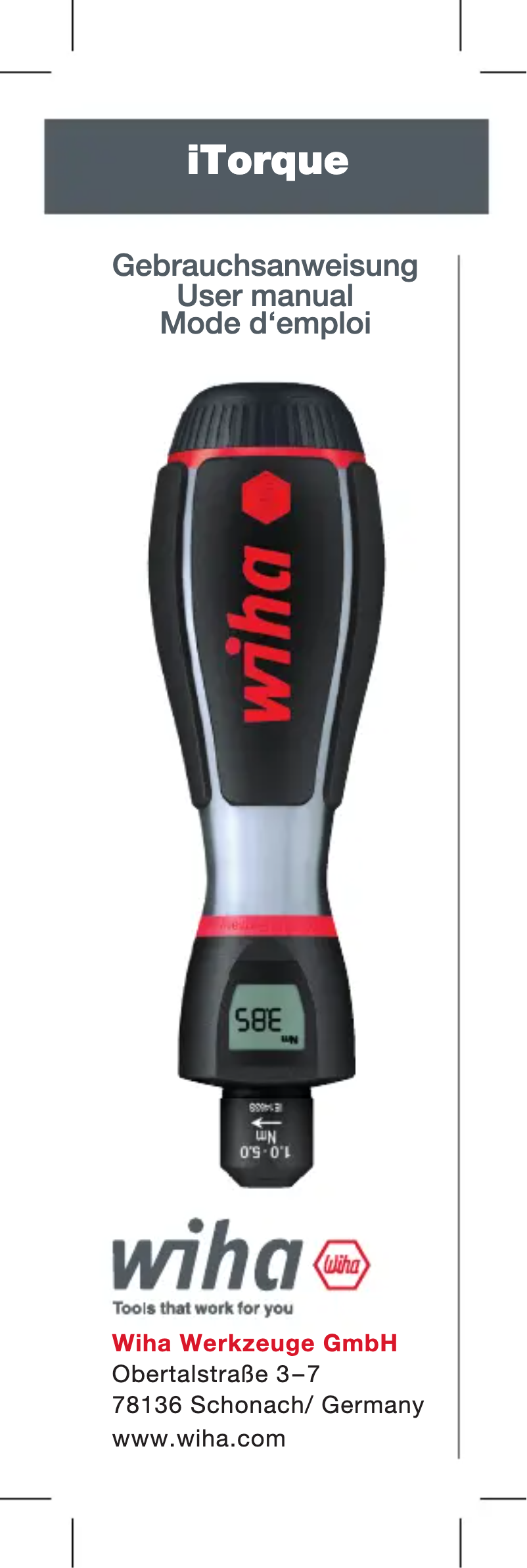 Page 1 de la notice Manuel utilisateur Wiha 36886