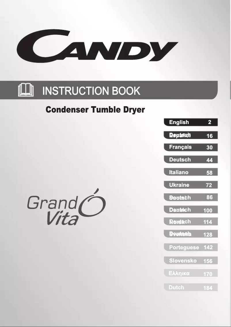 Page 1 de la notice Manuel utilisateur Candy GVC D813B-S