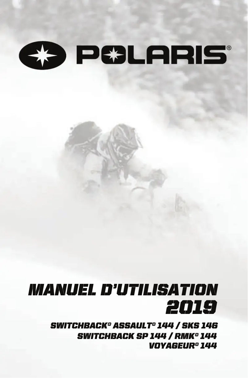 Page 1 de la notice Manuel utilisateur Polaris 800 Switchback Assault 144 (2019)