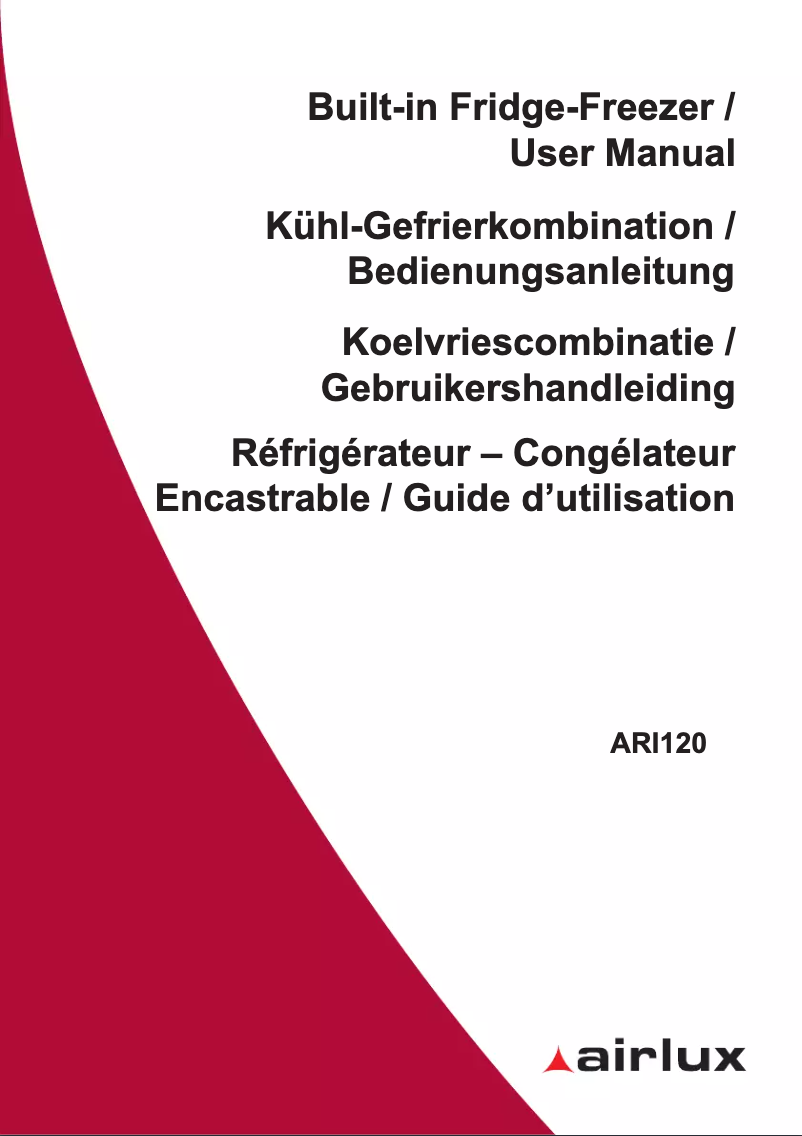 Page 1 de la notice Manuel utilisateur Airlux ARI120