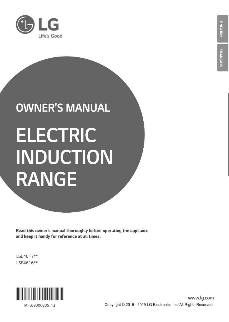 Page 1 of the manual User Manual LG LSE4616BD