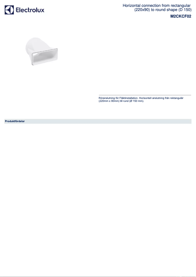 Page 1 de la notice Fiche technique AEG M2CKCF02