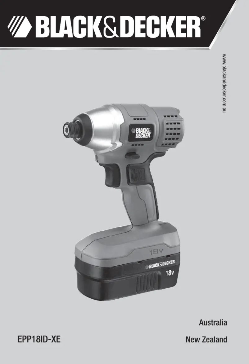 Page 1 de la notice Manuel utilisateur Black & Decker EPP18ID-XE