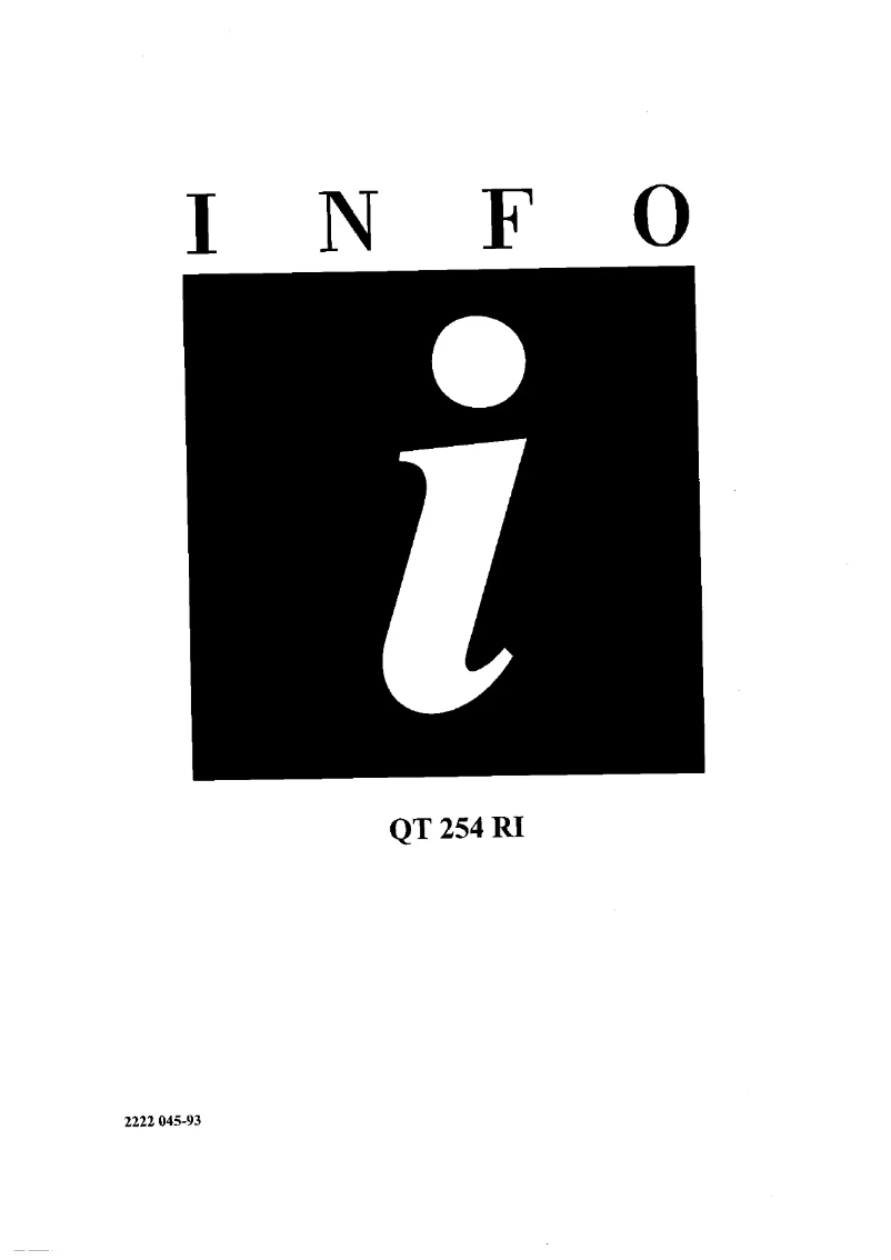 Page 1 de la notice Manuel utilisateur Husqvarna QT254RI F
