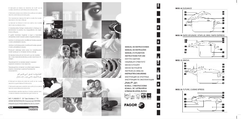 Page 1 de la notice Manuel utilisateur Fagor INNOVA IN