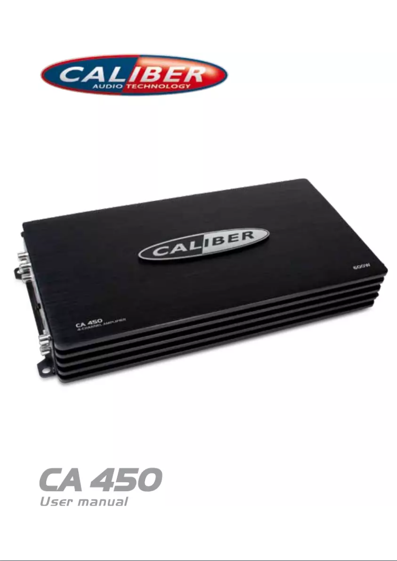 Page 1 of the manual User Manual Caliber CA450