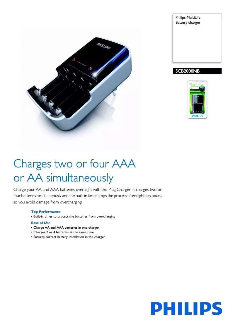 Page 1 of the manual Brochure Philips SCB2000NB