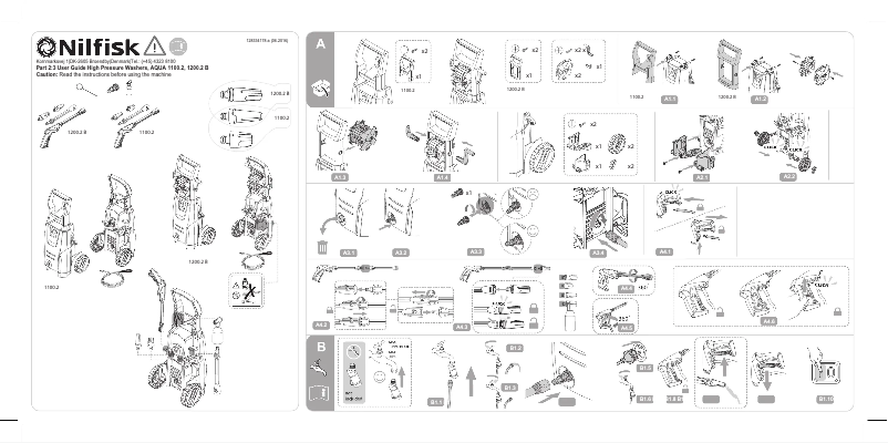 Page 1 de la notice Manuel utilisateur Nilfisk WAP Aqua 1100.2