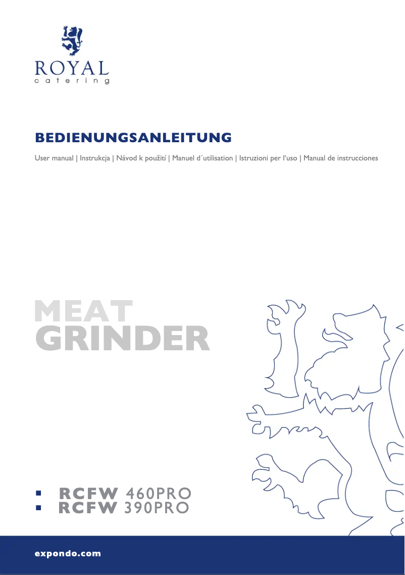 Page 1 de la notice Manuel utilisateur Royal Catering RCFW 390PRO