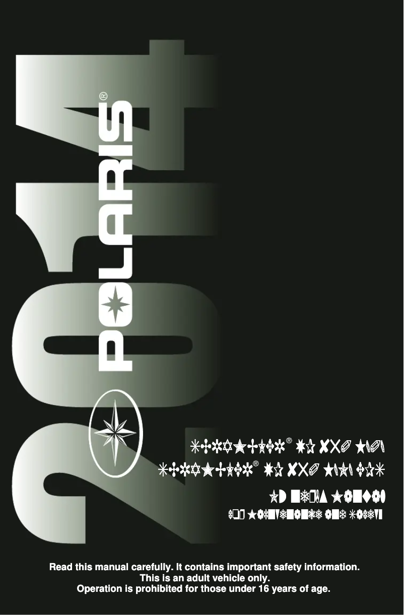 Página 1 del manual Manual de usuario Polaris Scrambler XP 850 HO (2014)