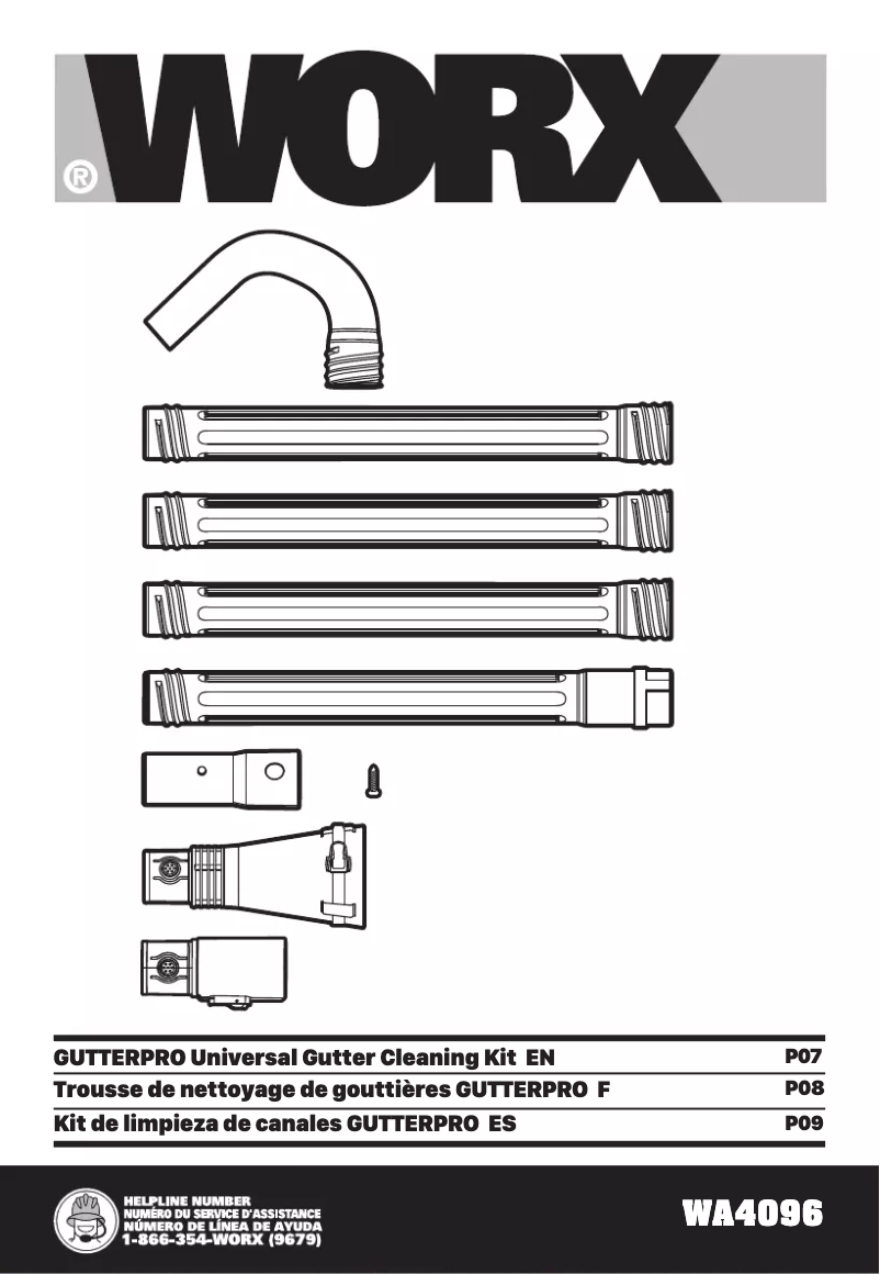 Page 1 de la notice Manuel utilisateur Worx WA4096