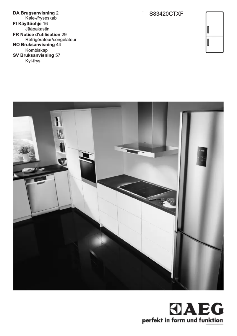 Page 1 de la notice Manuel utilisateur AEG S83420CTXF