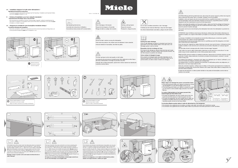 Página 1 del manual Instrucciones / montaje Miele G 7106 SCU