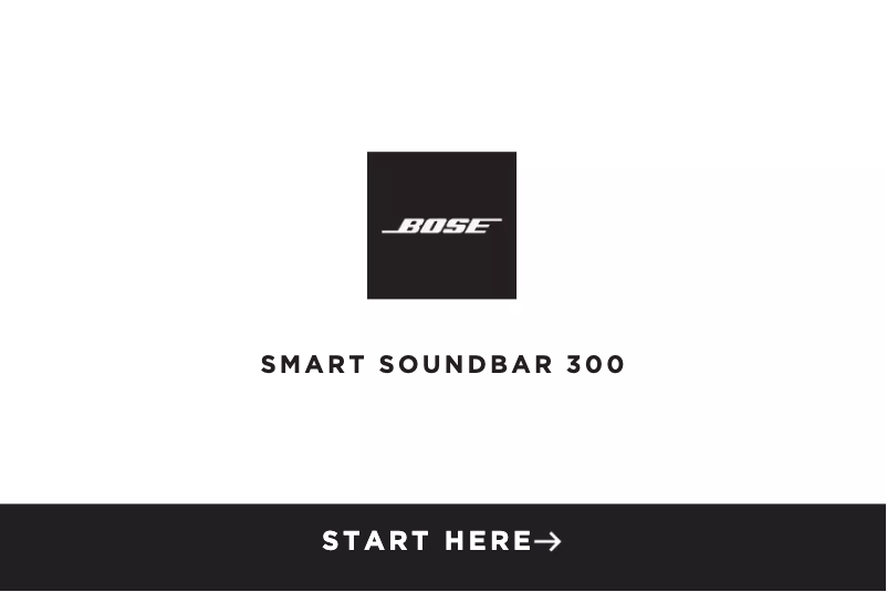 Page 1 de la notice Guide d'installation Bose Smart Soundbar 300