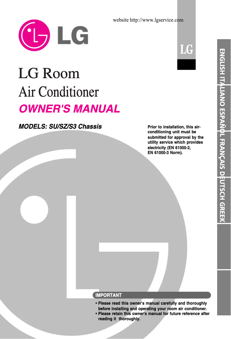 Page 1 of the manual User Manual LG ASNH1863BM0