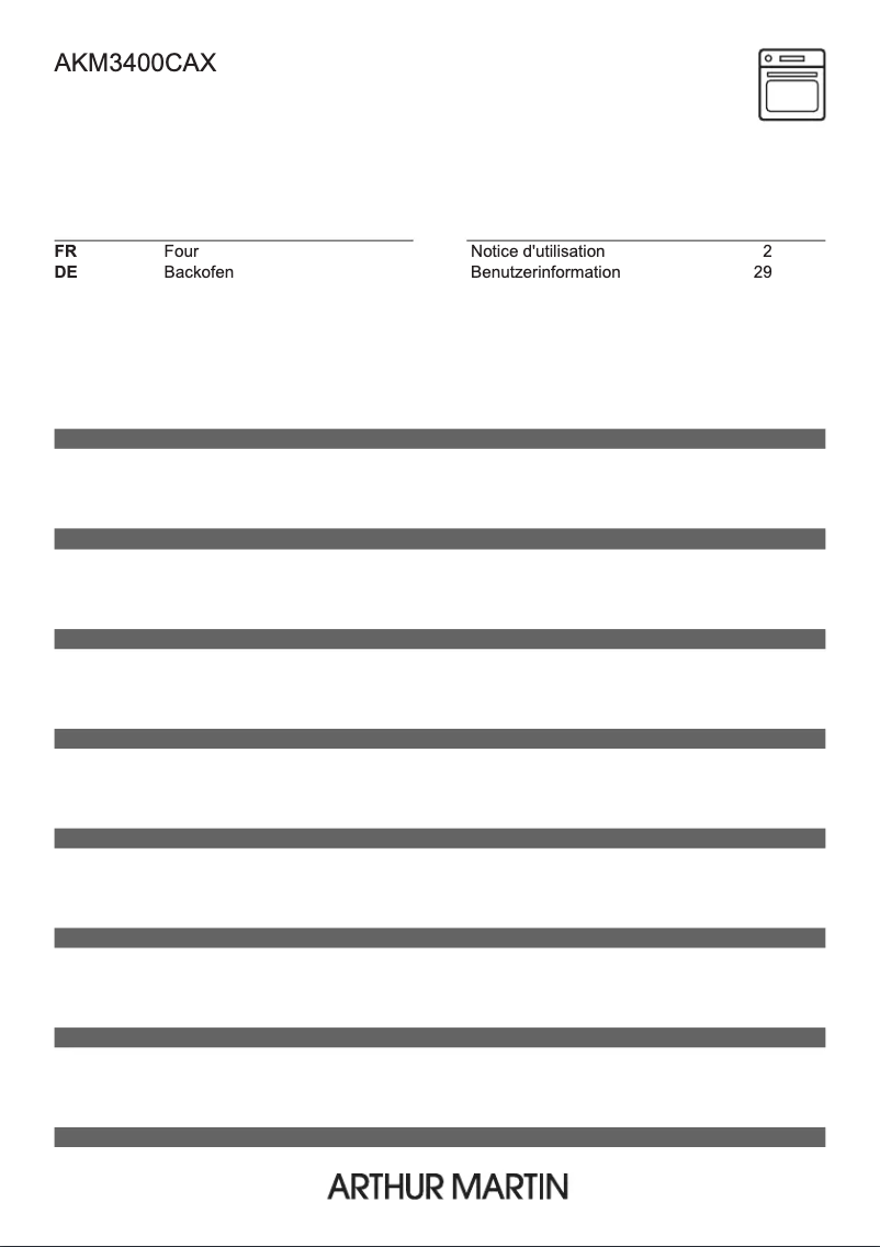 Página 1 del manual Manual de usuario Arthur Martin AKM3400CAX