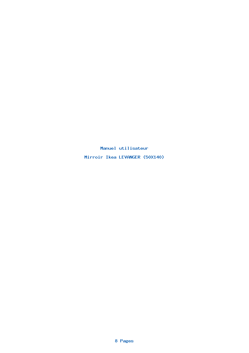 Page 1 de la notice Manuel utilisateur Ikea LEVANGER (50X140)