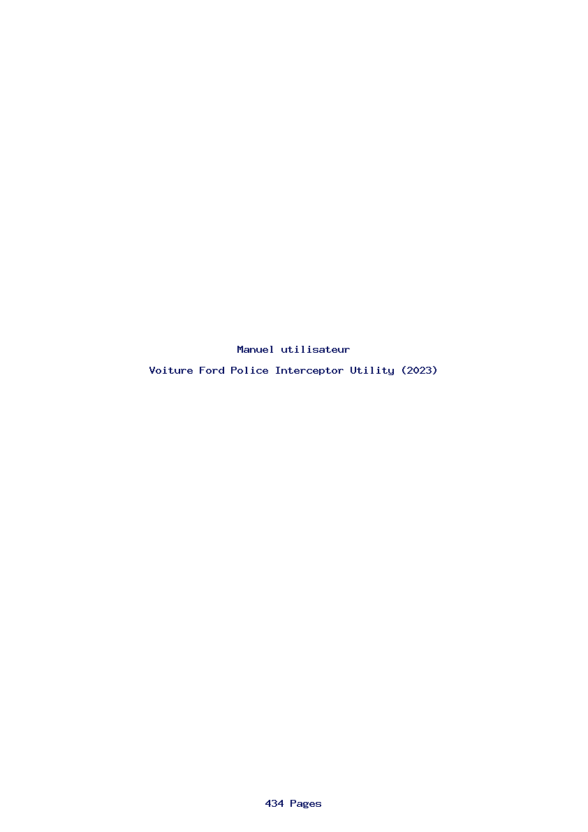 Page 1 de la notice Manuel utilisateur Ford Police Interceptor Utility (2023)