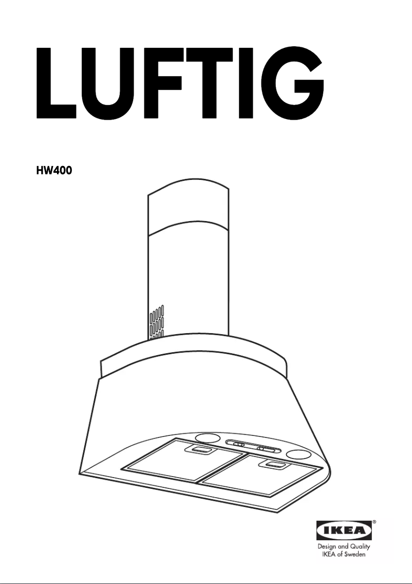 Page 1 de la notice Manuel utilisateur Ikea LUFTIG HW400