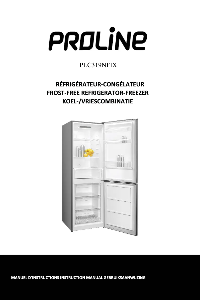 Page 1 of the manual User Manual Proline PLC319NFIX