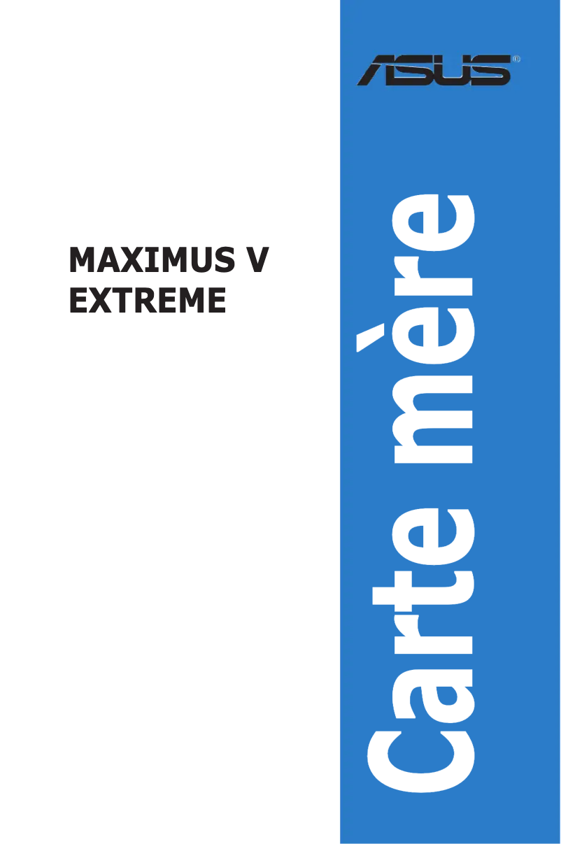 Page 1 of the manual User Manual Asus Maximus V Extreme