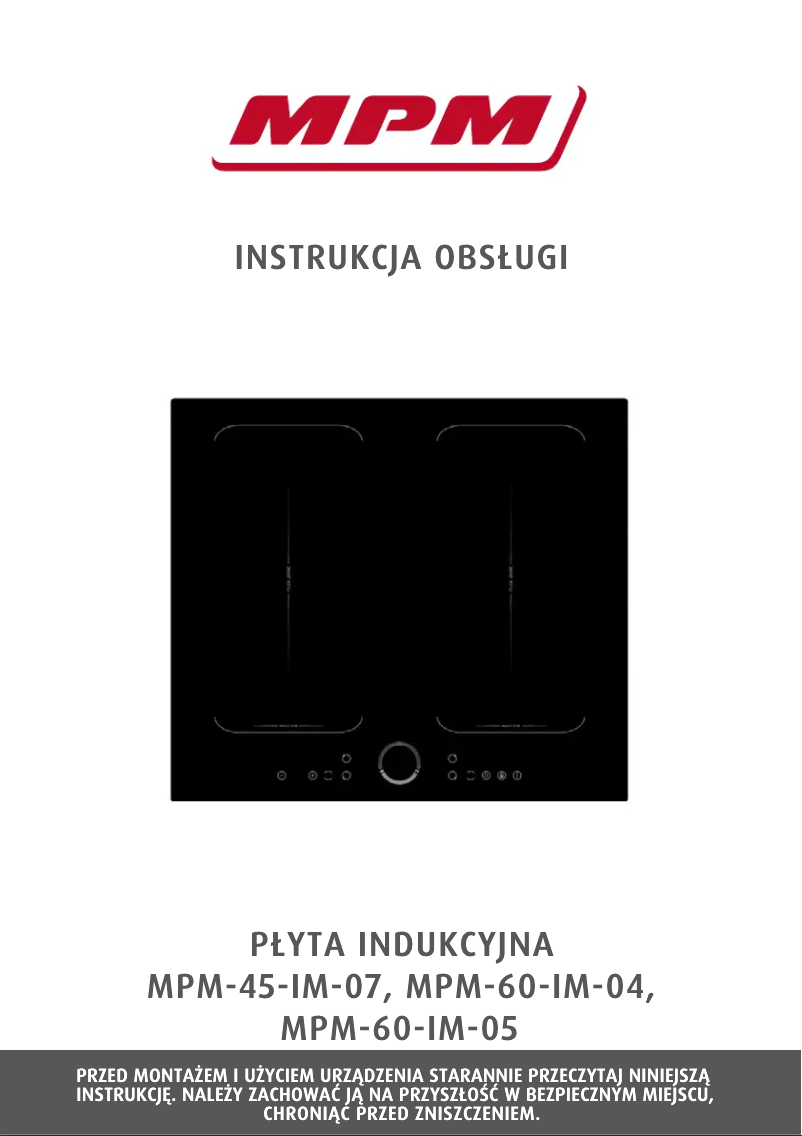 Page 1 de la notice Manuel utilisateur MPM MPM-60-IM-04