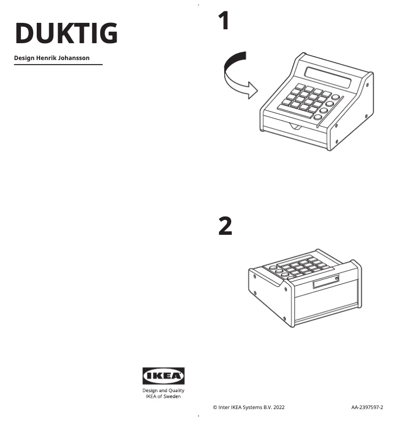 Page 1 de la notice Manuel utilisateur Ikea DUKTIG 405.720.02
